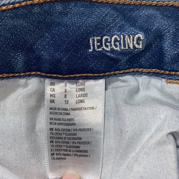 American Eagle Outfitters Stretch Jegging Sz 8 30 inch inseam - Picture 7 of 12